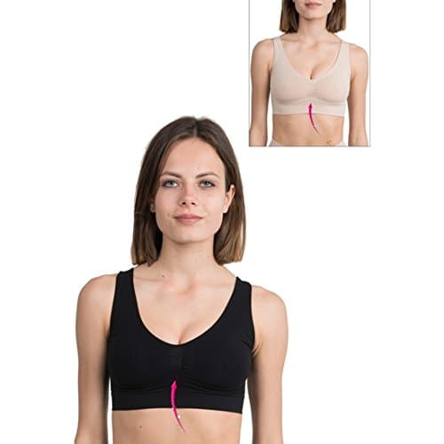 Top Control Reducer Breast Shaped 3d Effect Black Double Action megro