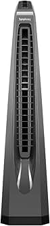 Symphony Surround Bladeless Tower Fan for Room & Office | High-Speed with Swivel Action & Simple Knob Control | Low Power Consumption | 1 Year Warranty | Grey