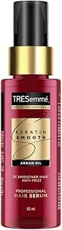 Keratin Smooth Anti-Frizz Hair Serum 50ml with Argan Oil, for 2X Smoother Hair and Long Lasting Frizz control upto 48H even in 80% humidity