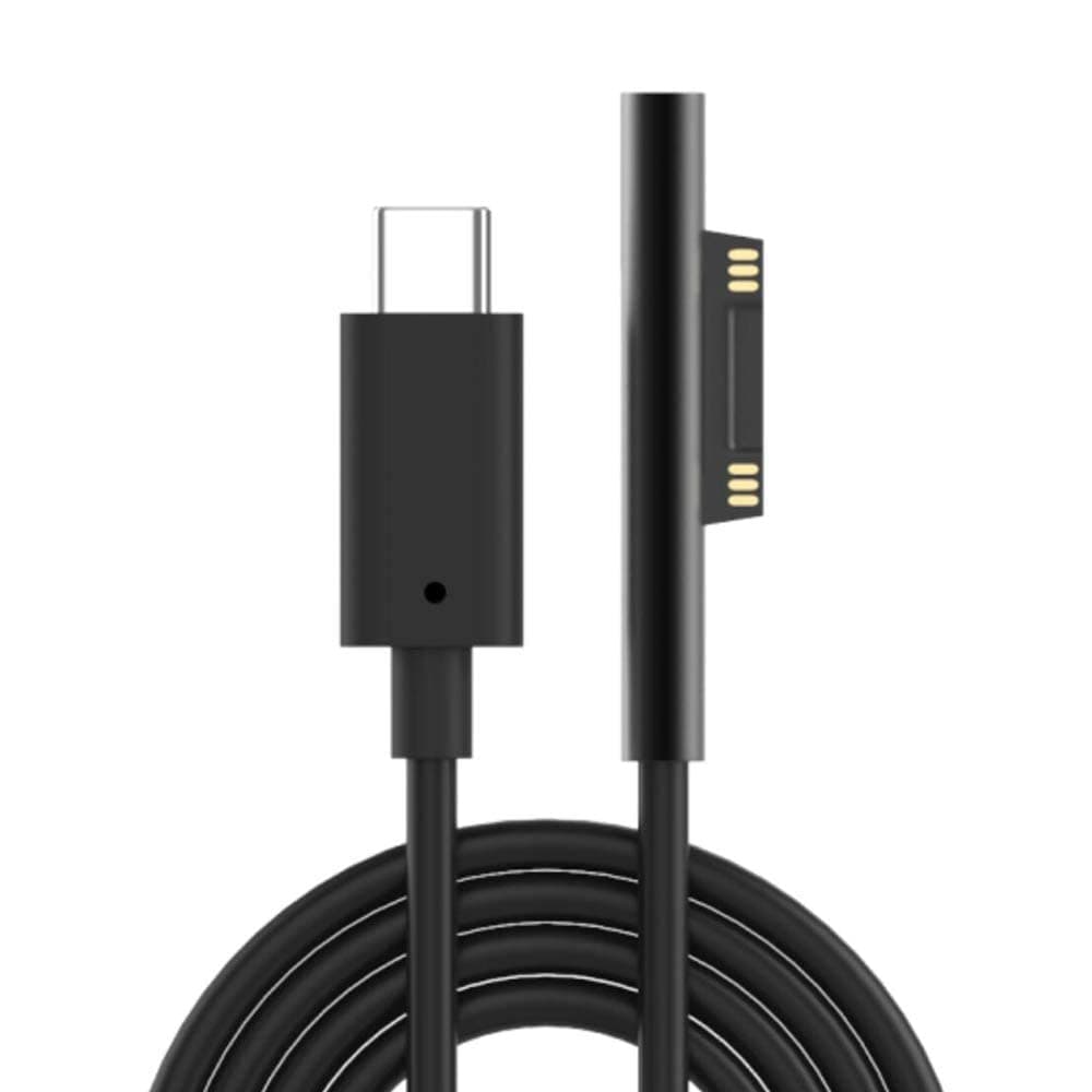 E-MOSOST Microsoft Surface Connect to USB-C PD 15V Charging Cable for Surface Pro, Book, Laptop, Go (Male USBC)