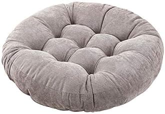 Solid Garden Patio Seat Cushion Pouf Chair Cushion Round Chair Pad Home Floor Cushion 22 Inch Throw Pillows Indoor/Outdoor Grey