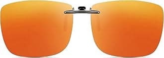 Polarized Clip On Sunglasses Over Prescription Glasses Men Women Compact Fit Non-Flip Up