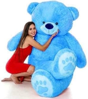 AVSHUB Soft Toy Teddy Bear 4 Feet for Girl Lovable Huggable Teddy Bear | Plushie Soft Toys for Kids | Plush Soft Toys for Baby Boys and Girls Kids - Teddy | Birthday & Valentine Gift (Blue)