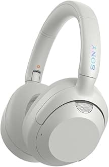 Sony ULT WEAR - Wireless Noise Cancelling Headphones, ULT POWER SOUND, Ultimate Deep Bass, Same Processor as WH-1000XM5, Clear Calls, 30hr Battery, IOS & Android - White