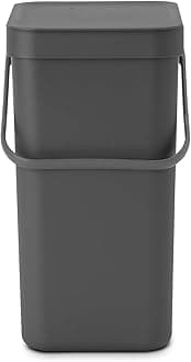 Sort and Go Waste Bin (Grey, 12 L)