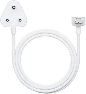Fugen 3-Pin Duck Head Extension Cable Compatible for Magsafe 1 & 2 Adapters (Part No. X607-7580) Apple MacBook Pro, Air, Retina to Protect from Electric Shock, Current Flow & Tingling - White