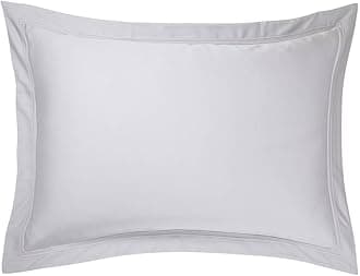 Yves Delorme Triomphe Silver (Light Grey) Standard 20 x 30 in Sham - Extra Soft and Warm Luxury Sheets, 100% Natural Organic French Bed Linens - Breathable and Durable