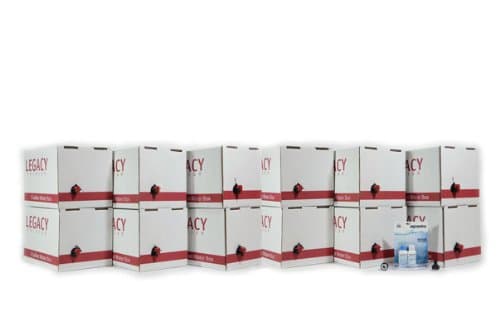 Emergency Water Storage System - Stackable Boxes, BPA-Free Bladder, Portable - Disaster Prepper Home Water Supply - with Aquamira Drinking Water Purification & Fill Hose (60 Gallon)