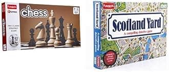 Funskool Games, Chess Classic, War and Strategy Game, Chess Set With Wooden Finish, for kids, Adults and Family, 2 Players, Ages 7 and Above