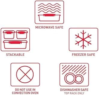 Sistema Microwave Collection Steamer, Large, 109 oz./3.2 L, Red