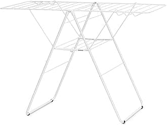 Brabantia HangOn Laundry Drying Rack (67ft / Fresh White) Compact, Foldaway, Adjustable Indoor Stainless Steel Clothes HorseCradle to Cradle CertifiedCradle to Cradle CertifiedCradle to Cradle Certified