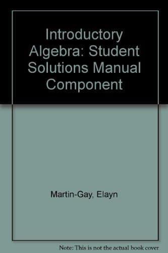 Student Solutions Manual component