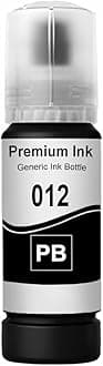 CANOFF 011 & 012 Refill Ink Bottle Compatible with Epson Model L8180 and L8160 Printer (Photo Black)