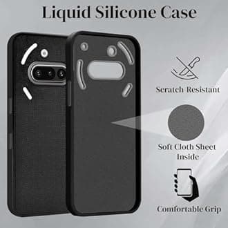 FabeKee Back Cover CaseCompatible for Nothing Phone 3A 5G (Textured Grip Design | Micro-Fiber Cloth Inside | Slim and Light Weight | Soft Touch and Feel | Black)