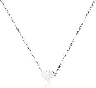 PAVOI 14K Gold Plated Cubic Zirconia Heart Necklace | Cute Dainty Love Pendant Necklaces for Women - Valentines Day Trendy Jewelry
