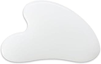 Gua Sha Jade Stone Gua Sha Massage Tool, Guasha Tool for Face and Body Skin Massage. Tools for SPA Acupuncture, Pink Stone for Body Face Neck and Eye, Skin Care Gift for Woman (White)