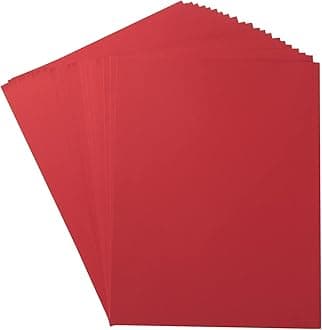 Wishop Colored Thick Paper Cardstock (Red,8.5 x 11in) - 20 Sheets