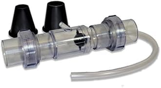 Aqua-Jet In-Line Venturi (Clear) – Inline Pond Aerator with 43mm Demountable Couplings, Easy Maintenance, Clear Body for Visual Monitoring