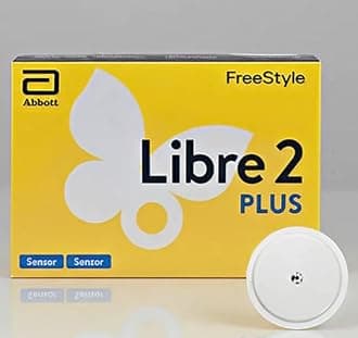 Abbott Freestyle Libre2 Plus Sensor for diabetes monitoring CGM for UK, White, (Libre 2 + plus) FREE Arrowedge alcohol wipes and ULTRAHUMAN water proof CGM patches