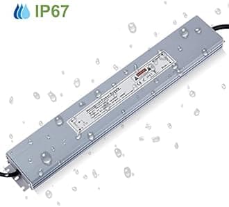 REYLAX LED Driver Lighting Outdoor Transformer 24V 300W 12.5A, IP67 Waterproof Transformers, Constant Voltage Power Supply, AC to DC Low Voltage Led Light Adapter, for Garden LED Lamps and Shed Light