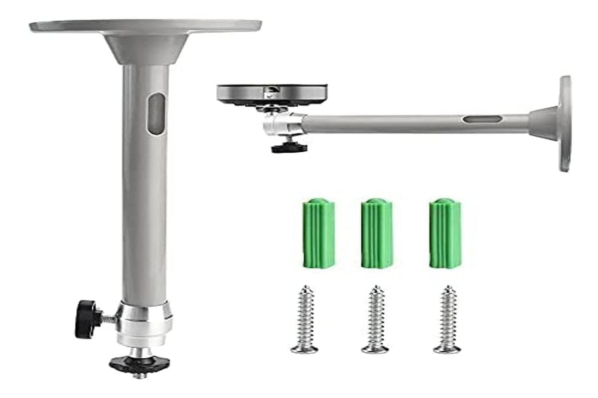 Universal Aluminium Ceiling Projector Wall Mount Adjustable Ceiling Mount (Silver)