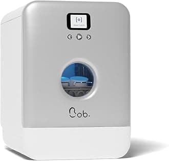 Bob - Compact Dishwasher -daily dishes of 3 people - Built-in Dishwasher - Free-standing, Integrated tank, Portable - White (Grey)