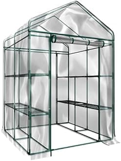 Home-Complete HC-4202 Walk-In Greenhouse- Indoor Outdoor with 8 Sturdy Shelves-Grow Plants, Seedlings, Herbs, or Flowers In Any Season-Gardening Rack