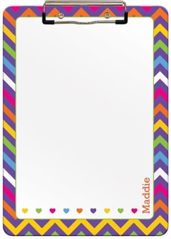 Rainbow Chevron Personalized Clipboard
