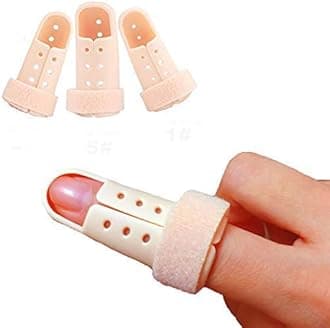 Plastic Small Finger Splints, 3 Size Mallet Dip Finger Support for Protector Broken Finger Straightening Knuckle Immobilizer