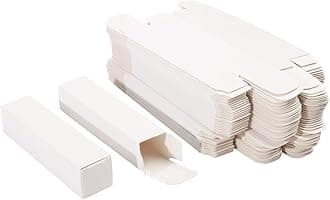 50 packs of 23x23x103mm paper lipstick box lipstick lip gloss tube box packaging cosmetic gift packaging (white)