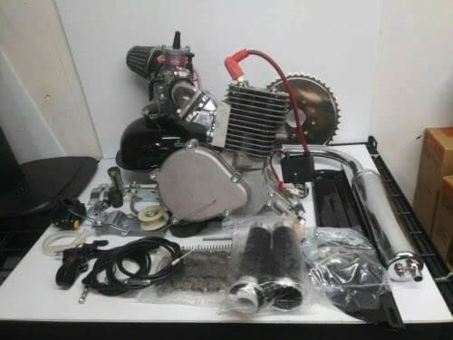 Zeda Dio 80CC Bicycle Engine Kit with Window Piston, Dio Reed Valve & OKO Carburetor, 36 Tooth Sprocket Standard, 44 Tooth Available.