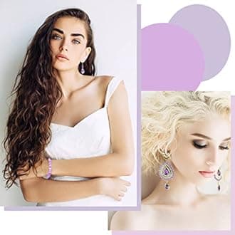 Crystal Beads, 600 Pcs Glass Beads, Assorted Crystal Beads for Jewelry Making, Rondelle Jewelry Beads with Container Box, Glass Beads Bulk for DIY Necklace Bracelet Earring(4/6/8mm, Purple))