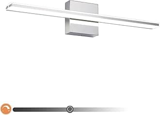 Modern Bathroom Light Fixtures Dimmable LED Vanity Lights 20 Inch 13W Bathroom Lamps for Wall Chrome Bathroom Vanity Light Bar Vanity Sconce Wall Light for Bathroom Cool White 6000K