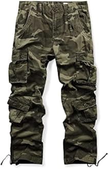 Ochenta Mens Cotton Loose Fit Multi Pocket Cargo Shorts