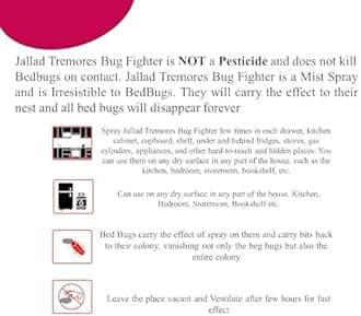 Jallad TREMORES BUG FIGHTER Bed Bug Spray Powder - 10 Gram | Long Lasting Protection from Cocroach & Termite | Powerful Spray for Bugs from Plant/Home/Kitchen (Pack of 4)