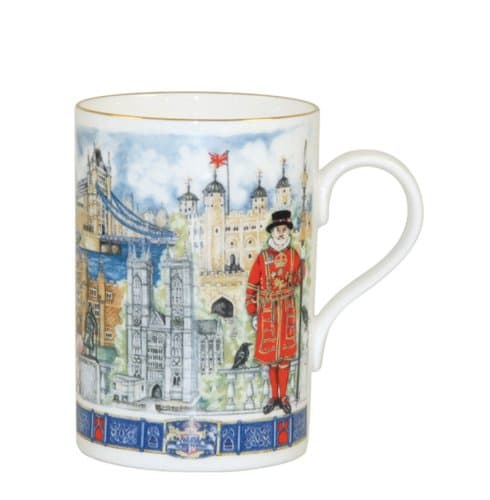 James Sadler Thameside Cedar Mug, Multi-Colour