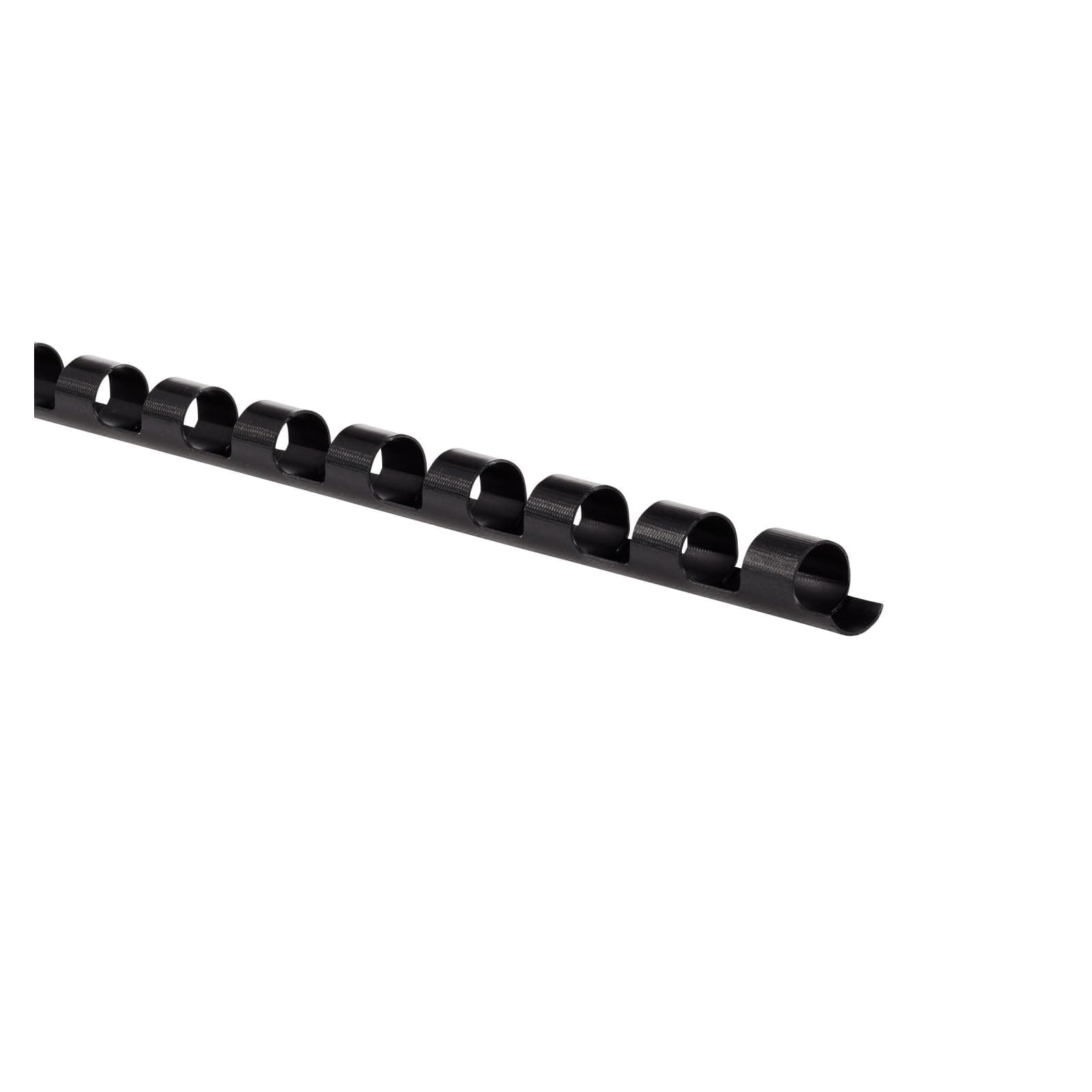 Mead CombBind Binding Spines/Spirals/Coils/Combs, 1/4", 25 Sheet Capacity, Black, 125 Pack (4000130)