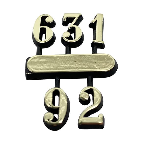 Self Adhesive Strong Plastic Clock Numerals Dashes Dots for Clock Making Clock Repair Replacements Clock Accessories (Gold 3,6,9,12, - 18mm High)