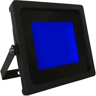 150W Blue LED Slimline Floodlight, Waterproof Outdoor Light, IP65 Rated Light for Parking Lots and Commercial Lighting, Energy-Efficient A+ Rating, 1200W Equivalent with 120-Degree Beam Angle