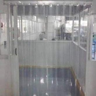 Yellow Weaves 0.30 MM Thickness Plastic AC Transparent Curtain - (4.5 X 8 Ft) 1 Curtain with 8 Hook