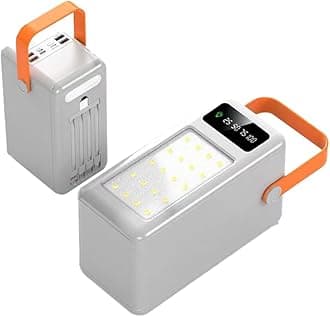 Power Bank 100000mAh USB Large Battery Pack With LED Display, 15W Fast Charging Powerbank Built In Cables, Portable Charger Compatible With Smartphones Tablets(Size:80000 mAh,Color:White)