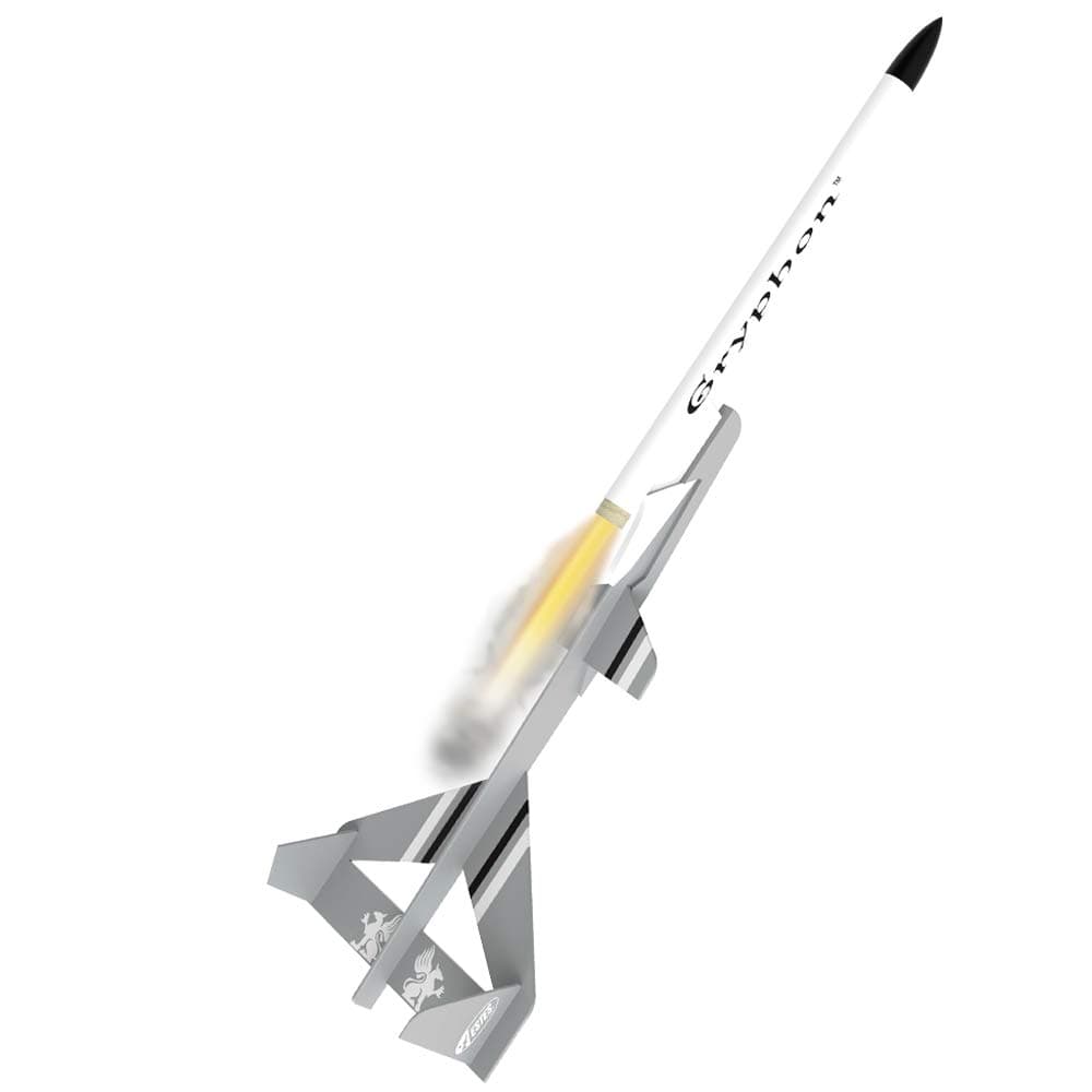Gryphon Model Rocket with Glider| Fun Flying Model Rocket Kit to Build | Soars to 700'.