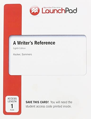 LaunchPad for A Writer's Reference (Twelve Month Access) Eighth Edition