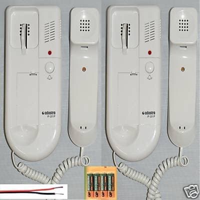 C6- NEW 2 STATION INTERCOM SYSTEM, CABLE & BATTERIES
