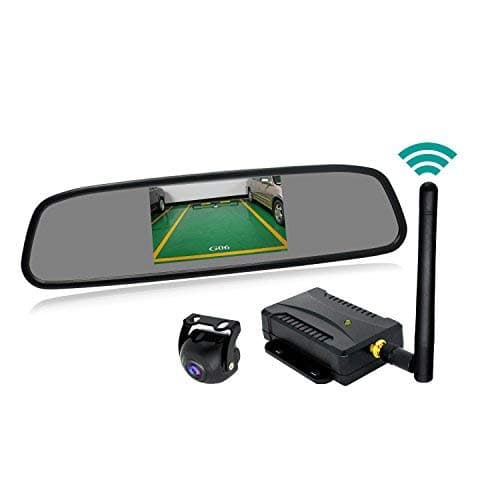 Wireless Backup Camera System, 4.3 inch Rear View Mirror Monitor and Waterproof 170 Wide Angel High Definition Reverse Back up Camera for RV Trailer Jeep Truck Car Van SUV etc.