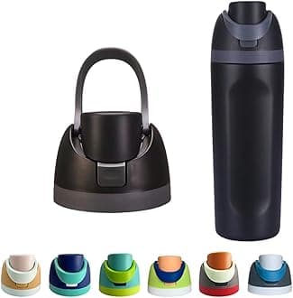 Replacement Cap for Owala Freesip, Replacement Lid Compatible with Owala Cup Sizes 16oz 24oz 32oz 40oz This BPA-Free One-Touch Water Bottle Top Cap ensures a Leak-Proof Seal (Black)