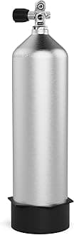 TUDIVING-4500Psi 300Bar Scuba Diving Tank,80CF Aluminum Diving Cylinder,11.1L Diving Bottle with Valve