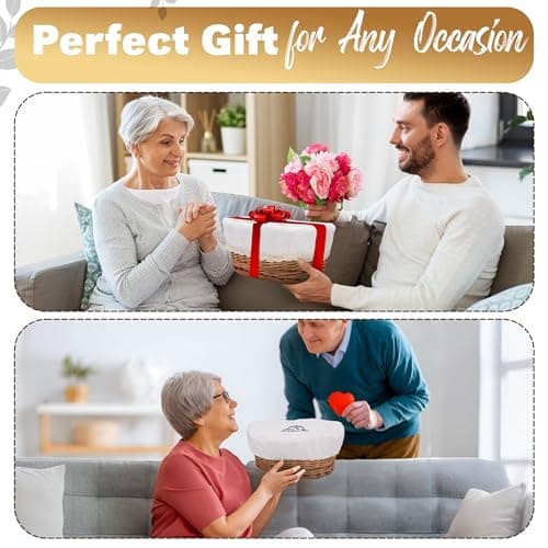 Large Bread Basket for Fruit Basket and Bread Storage Container (Large Natural Rattan)