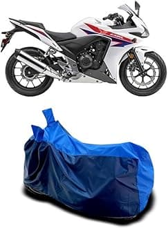 DUFFEL-Two Wheeler Bike Body Cover Compatible for Cbr500r Bs6 Heat Protectio/UV-Rays/Birds Dropping/DustProof/Waterproof All Variants [Nevay Blue]