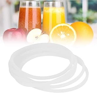 6PCS Juicer Rubber Seal Fit For Magic Blender, 3/6Pcs Sealing Gasket Replacement Parts, Flat or Cross Blade, White Rubber Juicer Blender Replacement Seals for Home